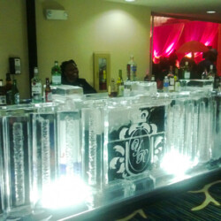 Custom ice bar at wedding